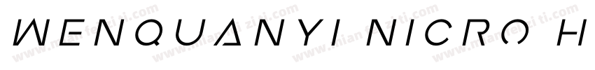 WenQuanYi Nicro Hei字体转换
